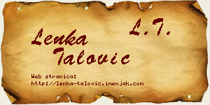 Lenka Talović vizit kartica